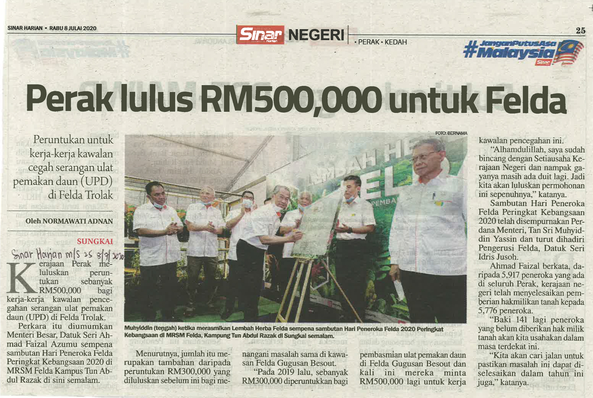 Perak Lulus RM500,000 Untuk Felda